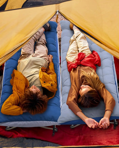 XXL Camping Bed/Camping Cots For Adults, Portable &amp; Foldable Folding Cot Bed With 4" Cozy Mattress, Easy-to-Carry Outdoor Daybed