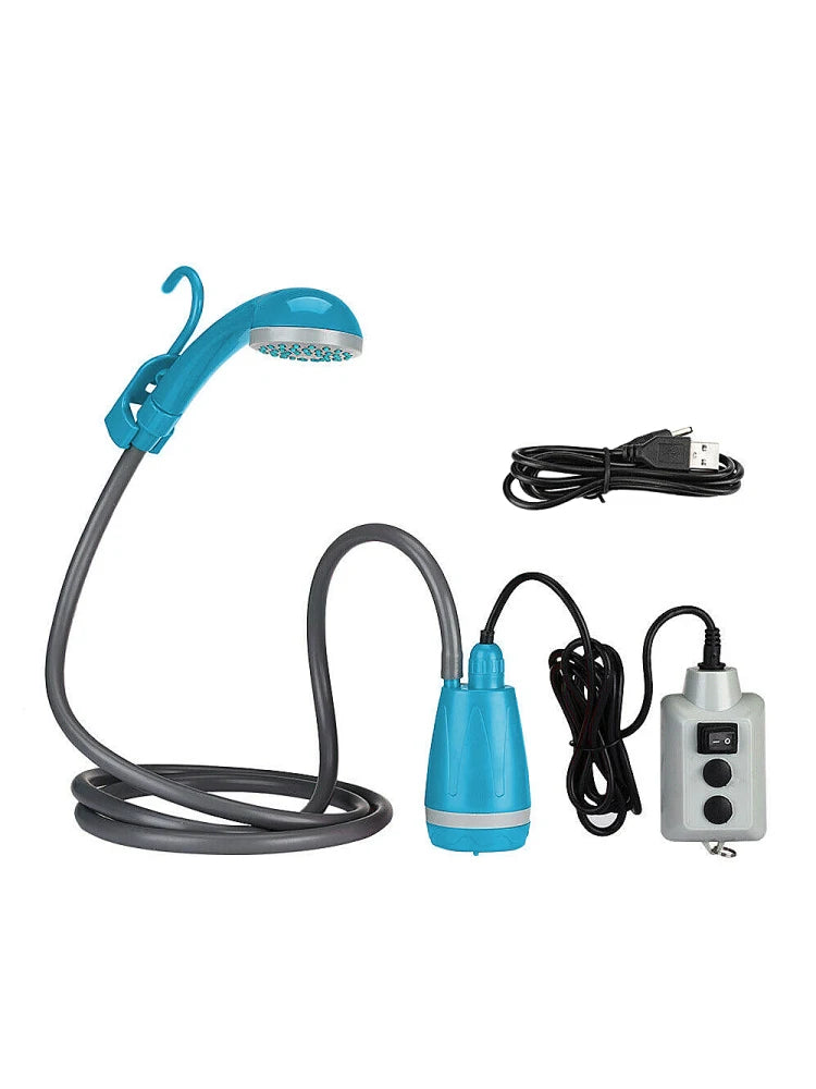 Portable Camping Shower Outdoor Camping Shower Pump Rechargeable Shower Head
