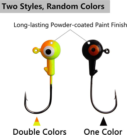 Crank Jig Head Hook Round Ball Jigs Fishing Hook Head Jig Lure Hard Bait Worm Jig Hooks for Fishing