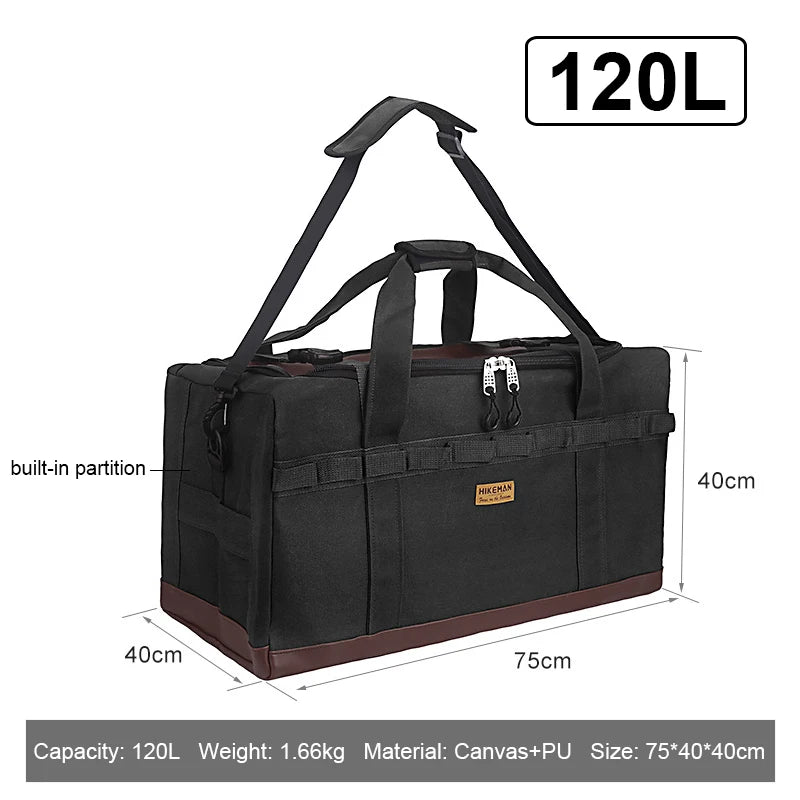 New Outdoor Hiking Backpack 120L   Picnic Accessories Organizer Storage Multifunctional Handbag