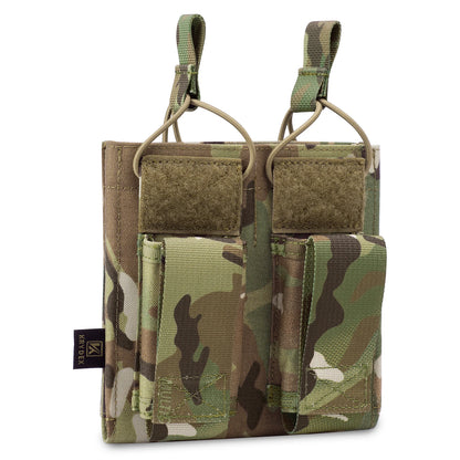 KRYDEX Tactical Double Magazine Pouch 556 M4 M16 AR15 Rifle 9mm Pistol Mag Pouches Carrier Black Shooting Accessories