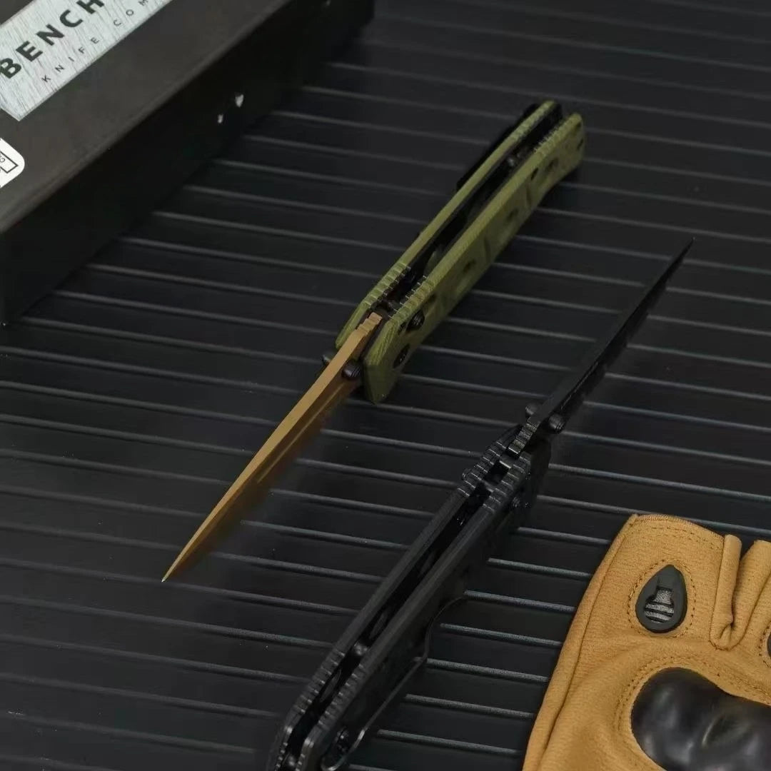 Outdoor folding knife,     bearing lock knife,   D2 blade, ultra-portable daily