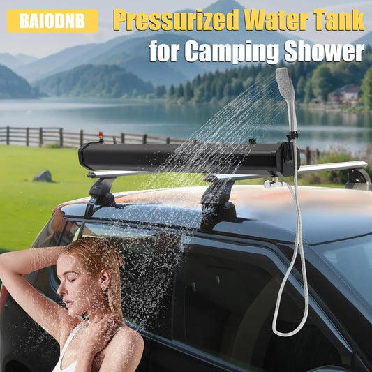 Pressurized  Shower - 5L Water Tank  Outdoor Hiking,