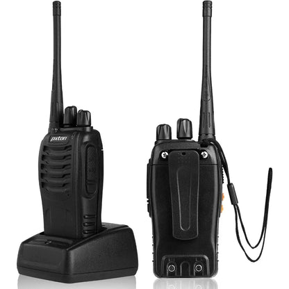 NEW 6 Pack 2 Way Radios Long Range Walkie Talkies w/Headphones,16 Channel Handheld w/Flashlight Li-ion Battery&Charger