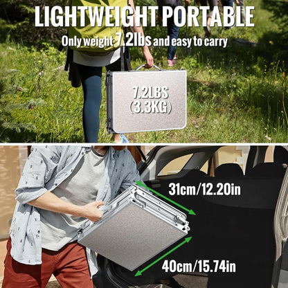 Folding camping table,87x40cm,3 adjustable heights (26/48/70cm),portable for camping,picnic,garden use