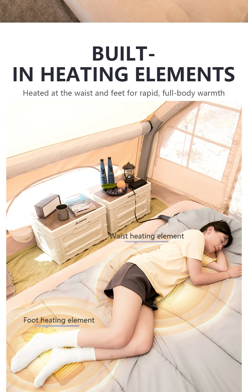 BISINNA Heating Sleeping Bag for Adults Cold Weather Lightweight Portable Warm Winter Camping Bags for Outdoor Hiking Supplies