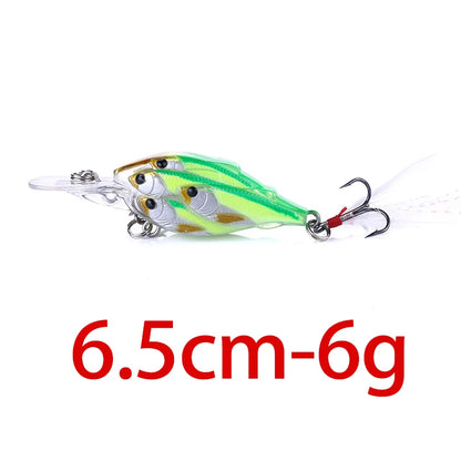 HENGJIA 1pc Diving Depth Crankbait Fishing Lures Swimbait Isca Artificial Bait floating Fishing Wobblers 7.5cm 9g pesca peche