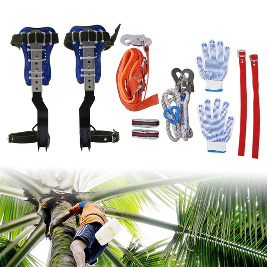 Tree Climbing Spikes Set Adjustable Tree Climbing Gear Tree Climbing Spurs with Safety Guard for Tree Work Hold up to 330lbs