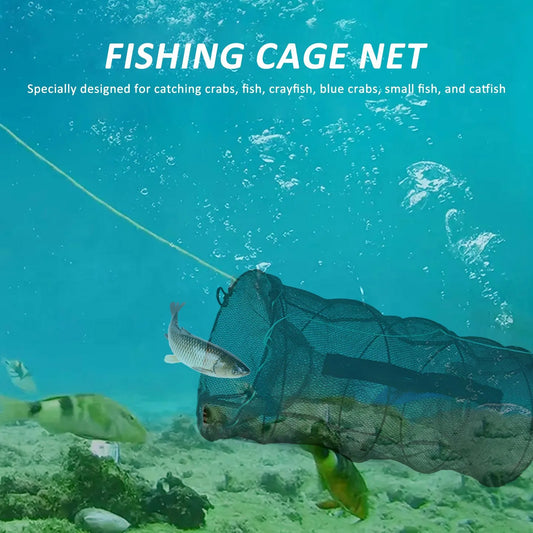 Long Fishing Nets  Shrimp Trap Cage Collapsible Nets Lightweight   for Smelt Eel Craw Fish