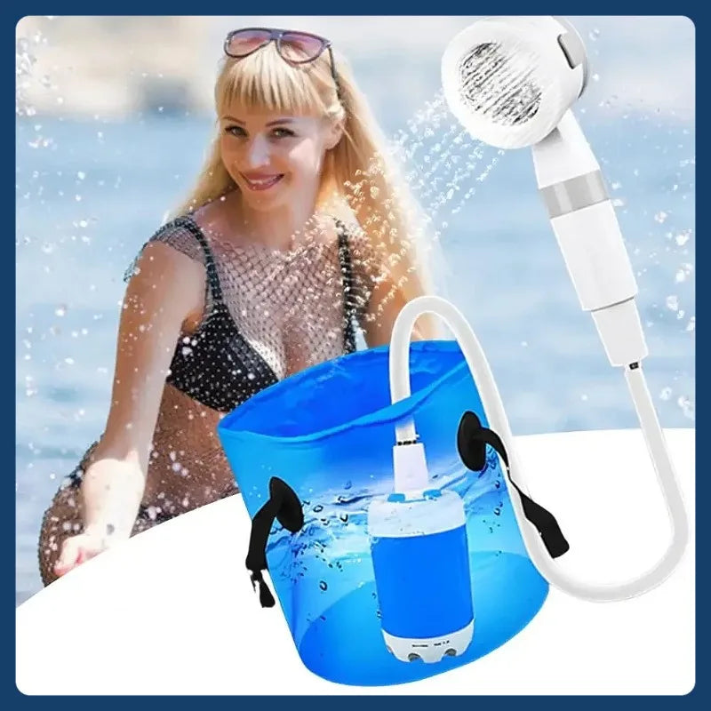 Rechargeable Electric Shower wit , Camping Wireless Shower