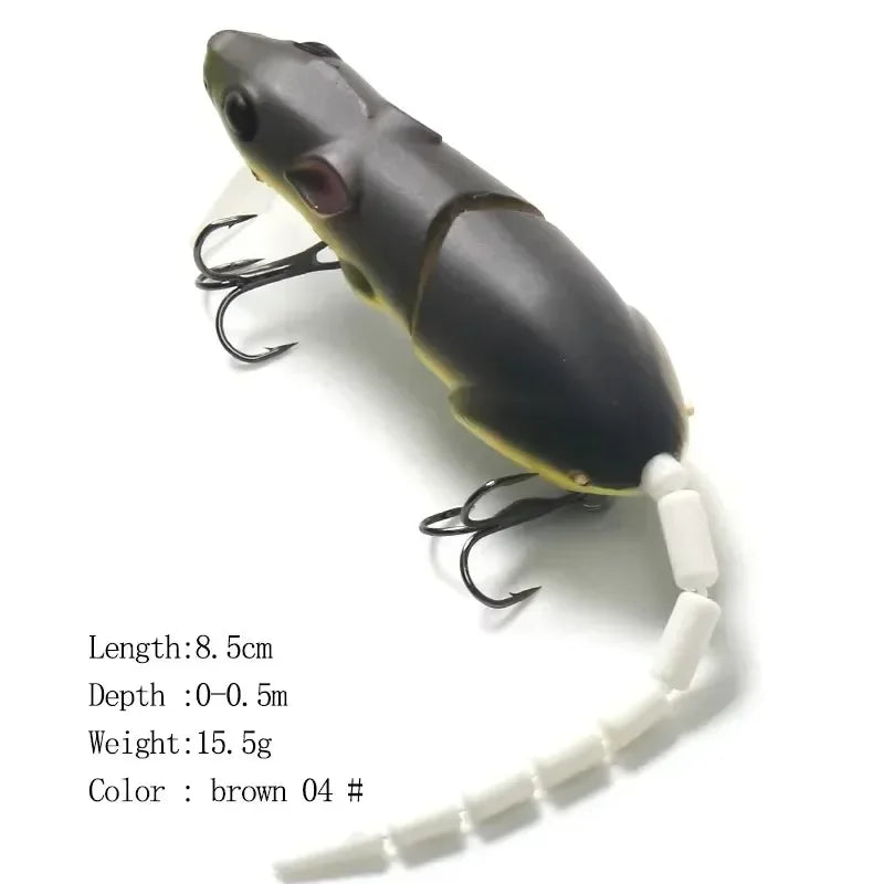 Mouse Lure Artificial Plastic Mouse Fishing Lure Swimbait Floating baits