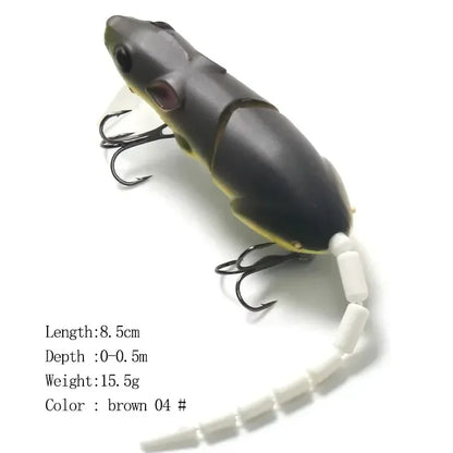 Mouse Lure Artificial Plastic Mouse Fishing Lure Swimbait Floating baits