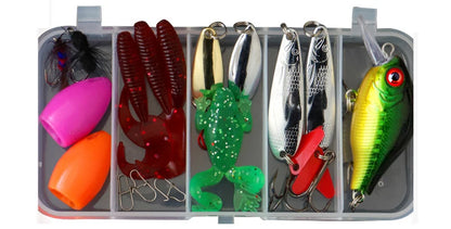 Kit Fishing Lures Set Hard Artificial Wobblers Metal Jig Spoons Soft Lure Fishing Silicone Bait Fishing