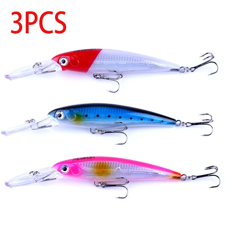 HENGJIA 1pcs Fishing Lures 170mm 30g Plastic Hard Bait Minnow Wobblers For Trolling Lure Bass Crank Bait isca fishing tackles