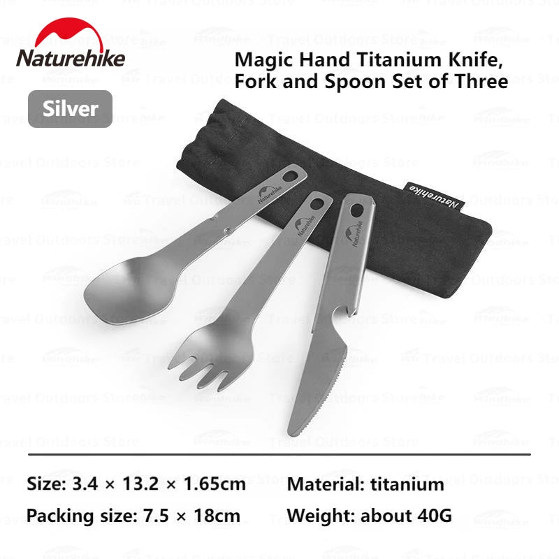 Titanium Camping Supplies Knife/Fork/Spoon 3-In-1