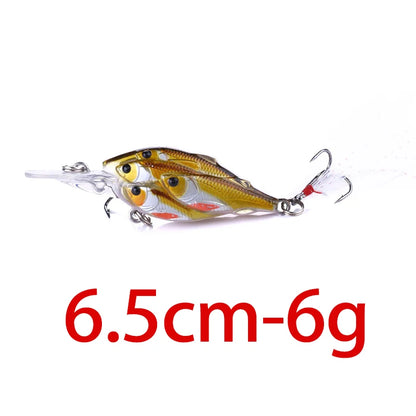 HENGJIA 1pc Diving Depth Crankbait Fishing Lures Swimbait Isca Artificial Bait floating Fishing Wobblers 7.5cm 9g pesca peche