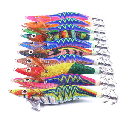 Artificial Hard Bait Luminous Squid Jig Sea Fishing Lure   Shrimp Cuttlefish Squid Rig