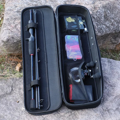 Sougayilang Fishing Rods and Reels Full Set Bag Portable 5 Sections Fishing Rod and 12LB Max Drag Baitcasting Reel Carp Fishing