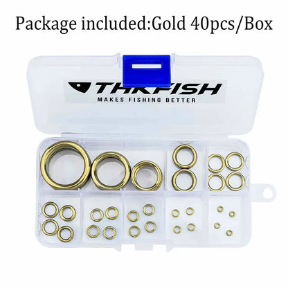 40pcs Fishing Rod Guides Ring 4  Round O Ceramic Rings For Rods Guides Replacement Accessories Fishing Tackle