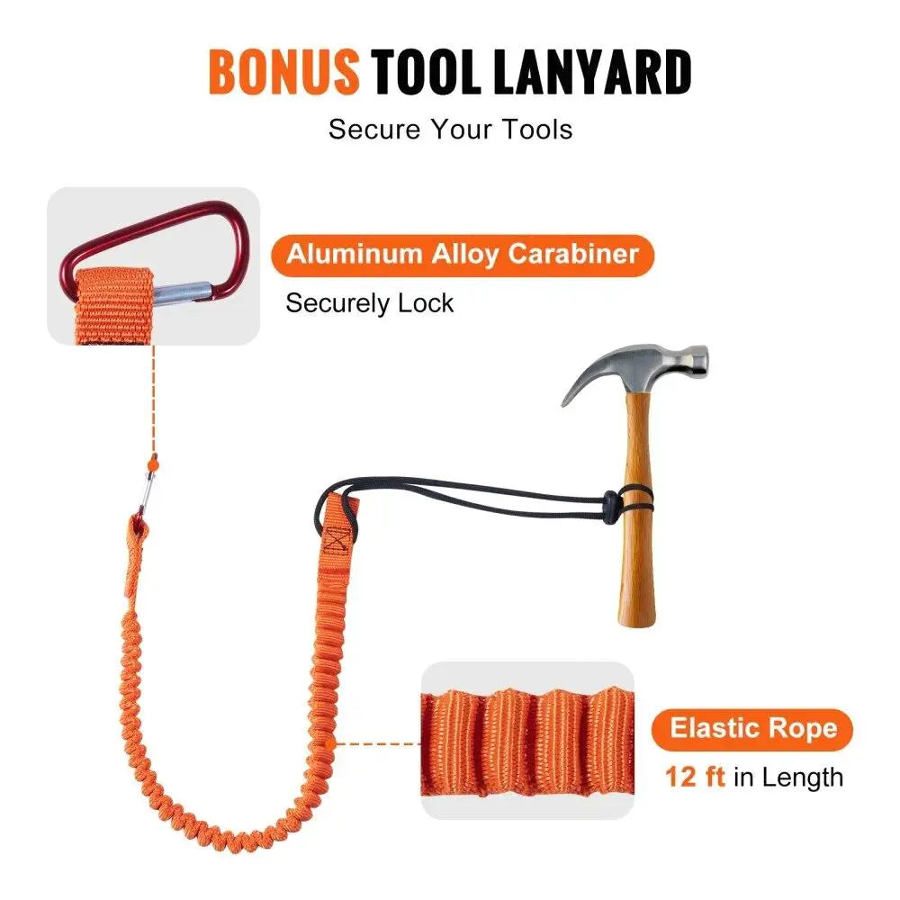 High Strength 12ft for arborist Climbing Flipline Safety Rope with Steel Snap Hook Carabiner for tree Care