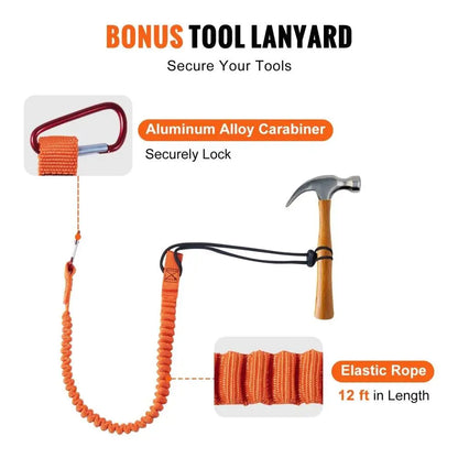 High Strength 12ft for arborist Climbing Flipline Safety Rope with Steel Snap Hook Carabiner for tree Care