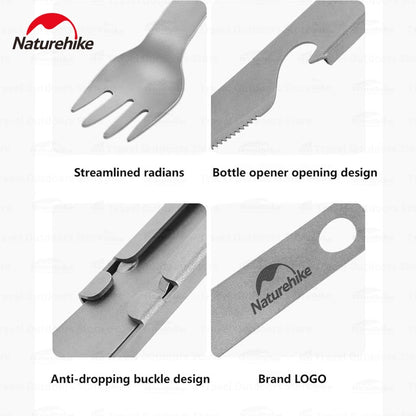 Titanium Camping Supplies Knife/Fork/Spoon 3-In-1