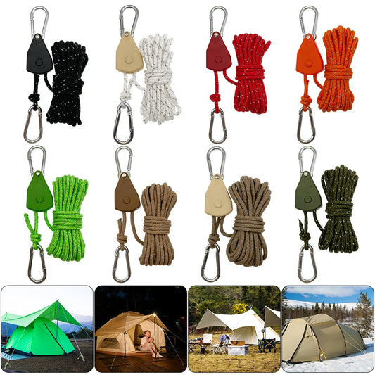 Tent Rope Multifunction Parachute Cord Adjust Buckle  Outdoor Camping Hiking Durable Tent Accessories