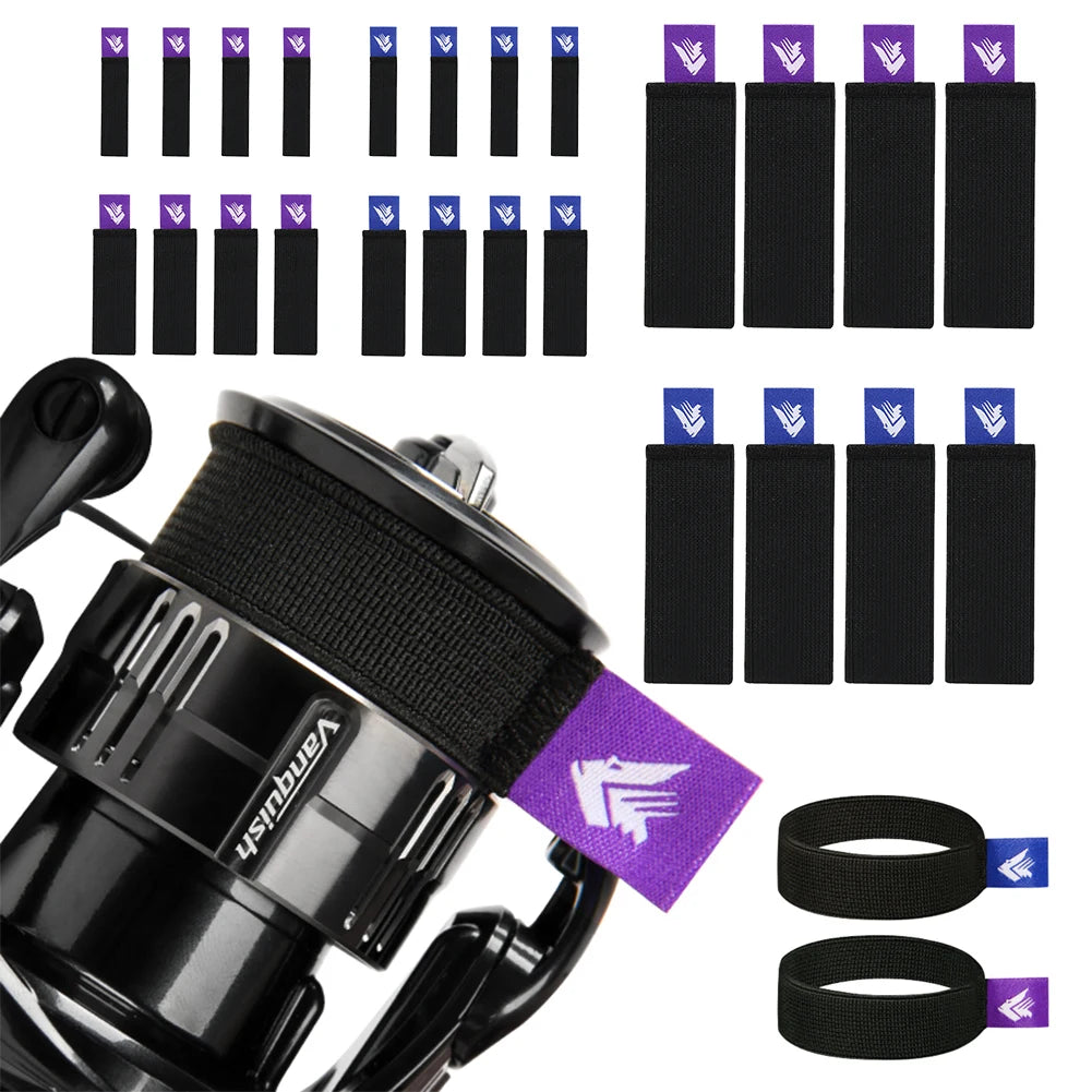 4Pcs Fishing Reel Spool Cover Elastic Fishing Reel Protector Belt Spinning Wheel Band Outdoor Fishing Tool