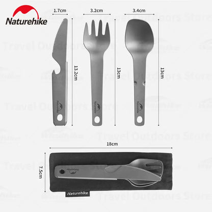 Titanium Camping Supplies Knife/Fork/Spoon 3-In-1