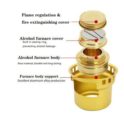 Alcohol Stove Camping Supplies Cooking Outdoor Outdoors Equipment Accessories Furnace Camp Mini Camp Cooking Supplies Hiking
