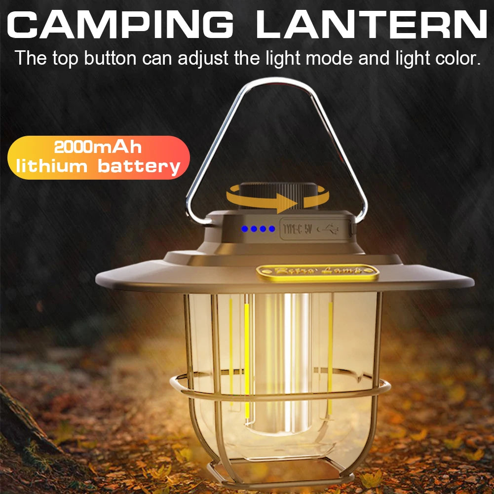 Outdoor Lighting Portable Light  Lantern Rechargeable Multi Functional Outdoor Camping Light LED Camping Equipment