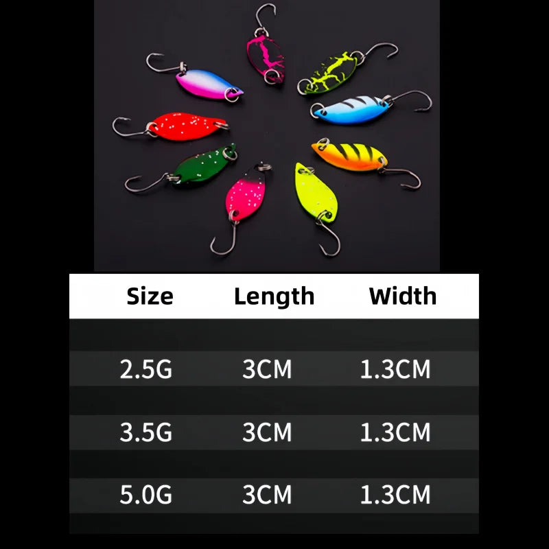 Trout Bait Metal Spoon Fishing Lure Wobbler   Jigging Tackle Accessories Multi-color Long-casting Lure Bait