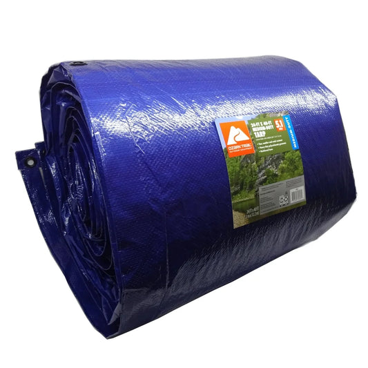 Medium Duty Tarp 24ft x 40ft PE Material Waterproof Tear Resistant