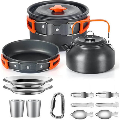 Camping Cooking Set Outdoor Aluminum Lightweight Equipment