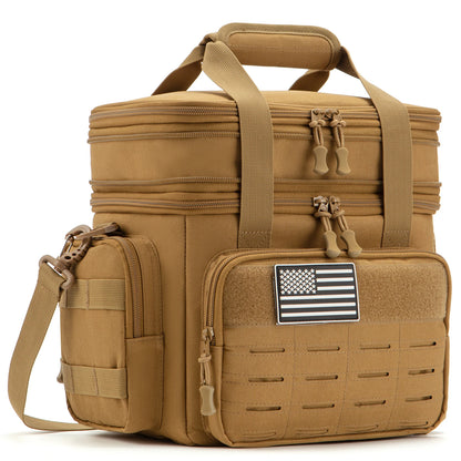 Men's Tactical Lunch Box Expandable 18L Tactical Insulated Cooler Bag, Leak Proof Insulated