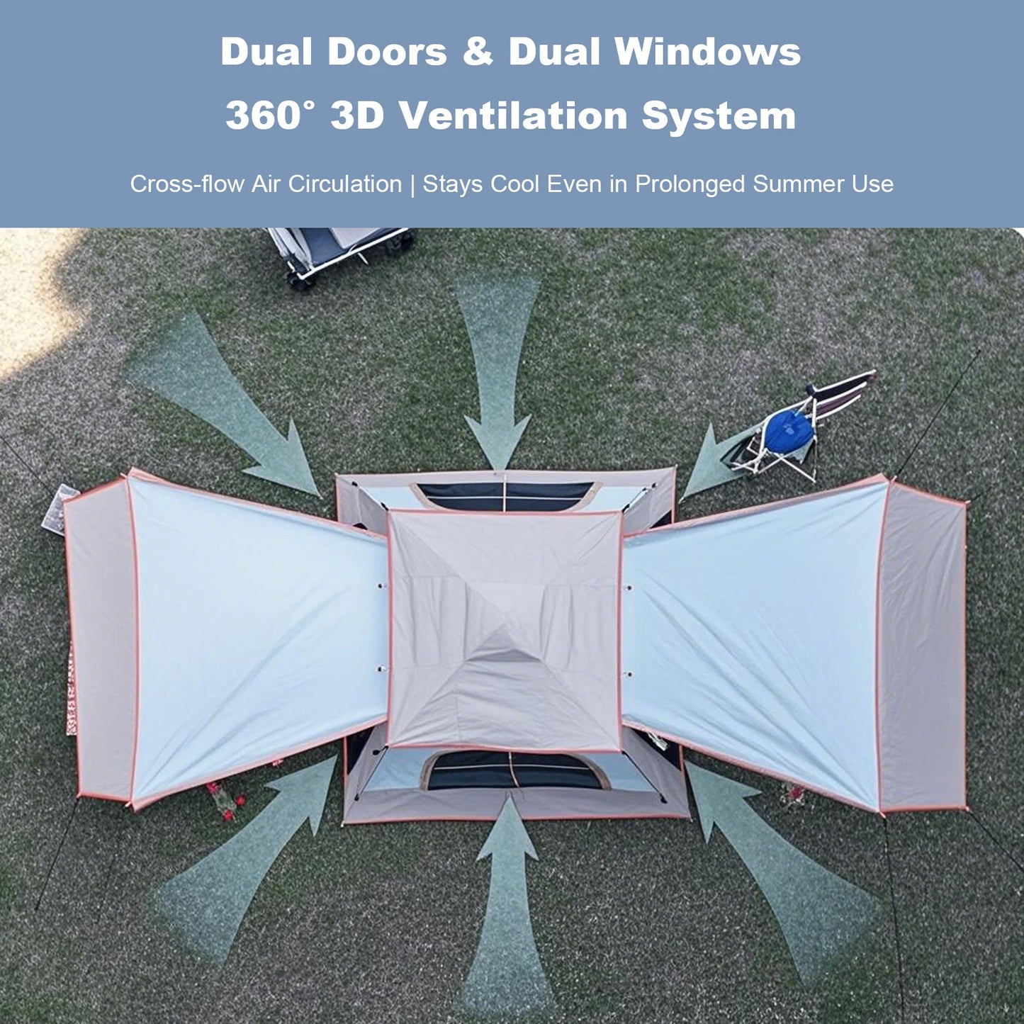 Tent Portable Automatic Pole   Sunshade Large Camping Air Tent