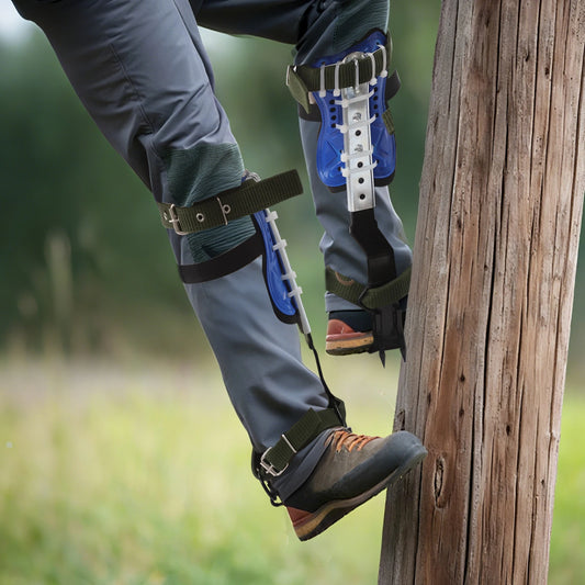Professional Tree Climbing Spikes Kit 330lb Capacity Steel Spurs with Adjustable Straps & Safety Gear for Arborists & Hunters