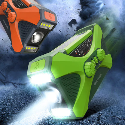 Emergency Radio Solar Hand Crank LED Flashlight/Reading Light/SOS Alarm Survival Tool