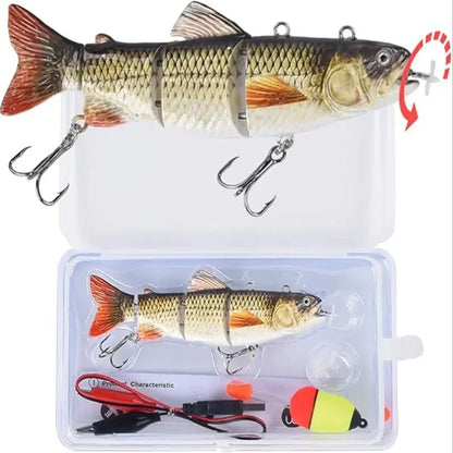 Electric Fishing Lure Multi Jointed Wobbler Swimbait USB Rechargeable Robotic Lure Artificial Hard Baits Fishing Accessories