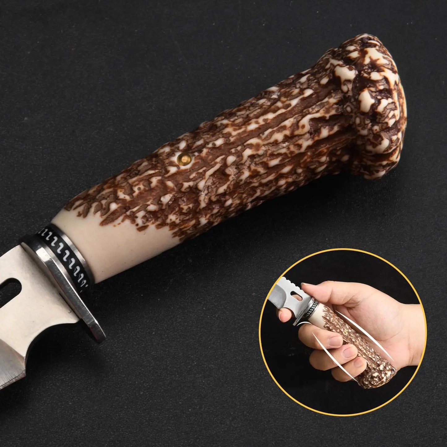 Kitchen Outdoor Multi-purpose Knife  Stainless Steel Hunting Knife with Nylon Knife Sheath