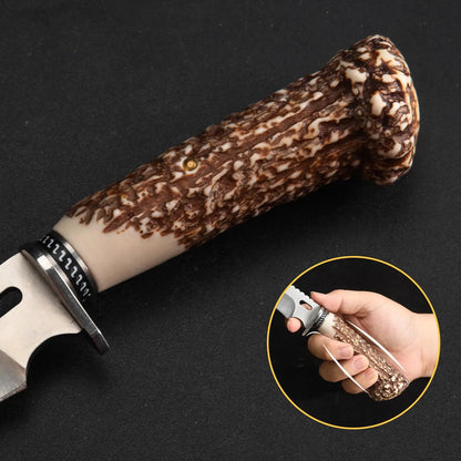 Kitchen Outdoor Multi-purpose Knife  Stainless Steel Hunting Knife with Nylon Knife Sheath