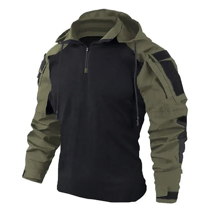Shirts Men Long Sleeve Breathable T-shirt Camo Hooded Quick-dry