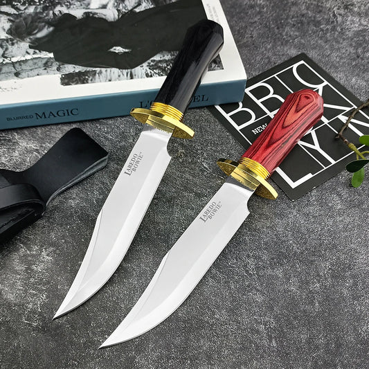 Tactical Hunting Straight Knife, High Hardness 9Cr13Mov Blade Outdoor Knife, Multi-purpose Mountaineering Camping Pocket Knife