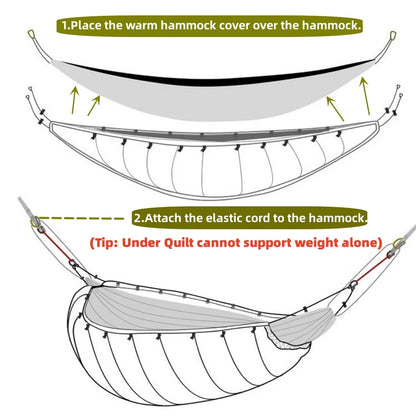 Hammock Under quilts Sleeping Bag Single Insulated Under Blanket 4 Seasons Lightweight Soft Warm 5-20℃ 8x3.6ft