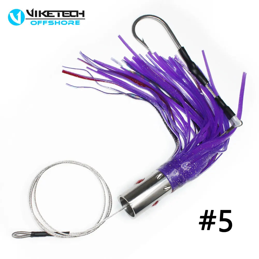 Offshore Stainless Steel Trolling Lures 9.4" Big Game Fishing Lure  9/0 Single Hookset