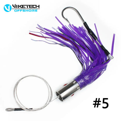 Offshore Stainless Steel Trolling Lures 9.4" Big Game Fishing Lure  9/0 Single Hookset
