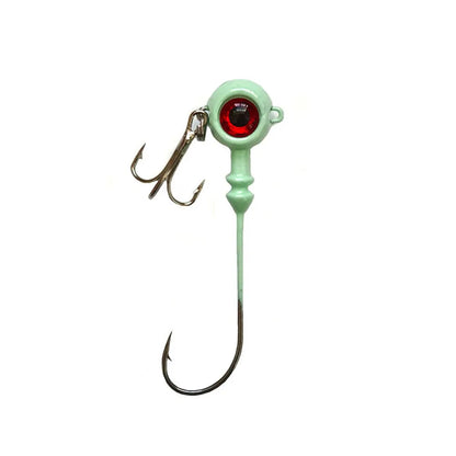 Fishing Barbed Hooks Artificial Hard Bait Luminous Head Jig Lure