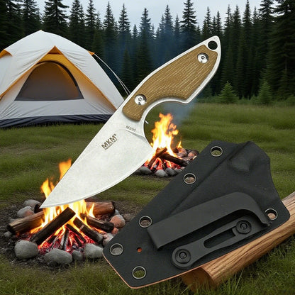 Outdoor Straight Blade Survival Hunting Self-Defense Camping Essential
