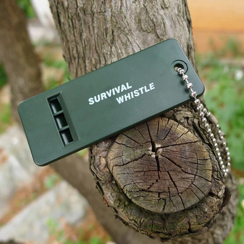 Keychain Whistle Tool Portable Frequency Whistle High Decibel Rescue Signaling First Aid Tool for Hiking Camping Mountaineering