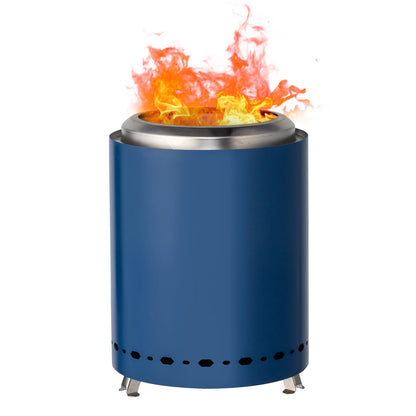 smokeless fire pit blue